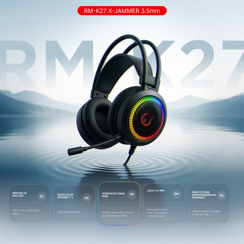 Rampage Słuchawki gamingowe z mikrofonem X-JAMMER 7.1... | PartsPC.pl