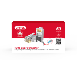 Unitek Wtyk modularny Pass-Through RJ45 Cat. 7, 50szt... | PartsPC.pl