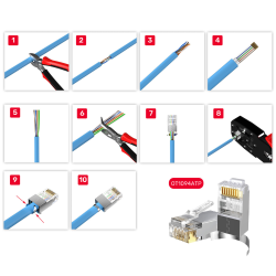 Unitek Wtyk modularny Pass-Through RJ45 Cat. 7, 50szt... | PartsPC.pl