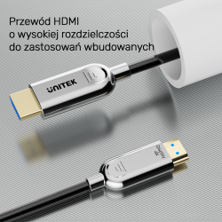 Unitek Kabel optyczny HDMI 2.0 AOC 4K 60Hz 20 m | PartsPC.pl