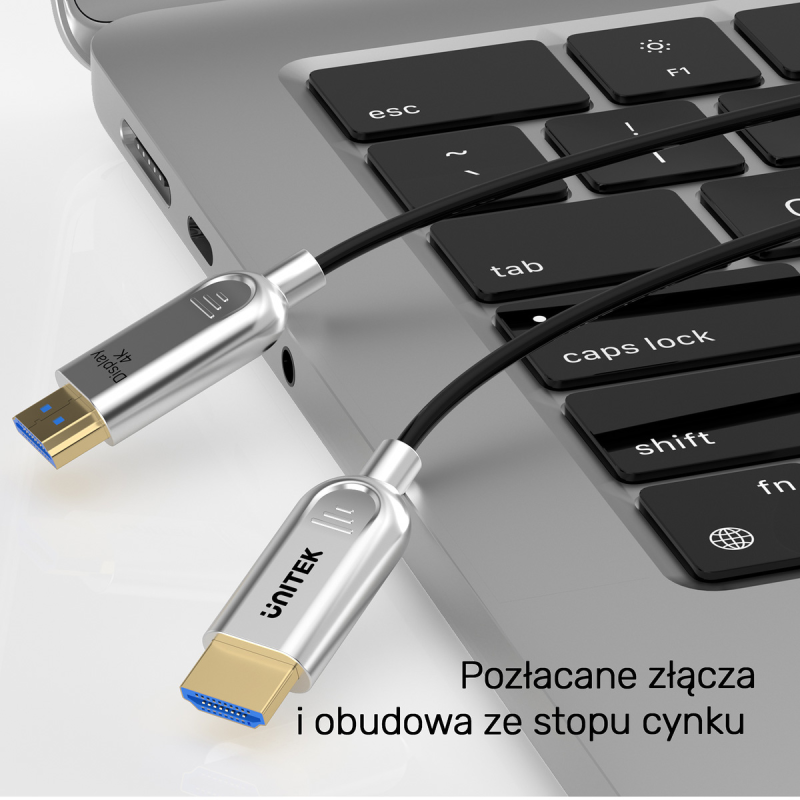 Unitek Kabel optyczny HDMI 2.0 AOC 4K 60Hz 70 m | PartsPC.pl