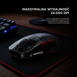 Rampage mysz bezprzewodowa TILION Czarna | PartsPC.pl