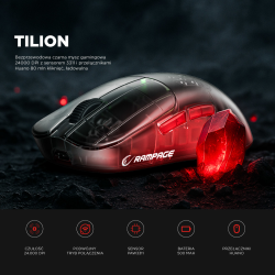 Rampage mysz bezprzewodowa TILION Czarna | PartsPC.pl