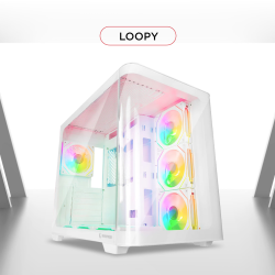 Rampage Loopy Obudowa PC akwarium 7x wentylator ARGB... | PartsPC.pl