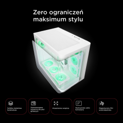 Rampage Loopy Obudowa PC akwarium 7x wentylator ARGB... | PartsPC.pl