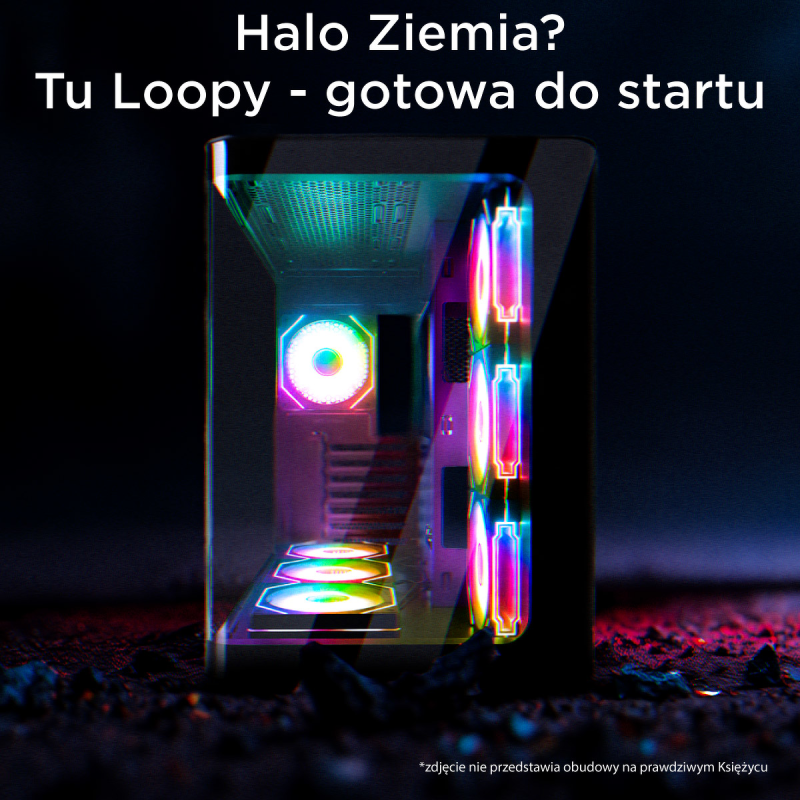 Rampage Loopy Obudowa PC akwarium 7x wentylator ARGB... | PartsPC.pl