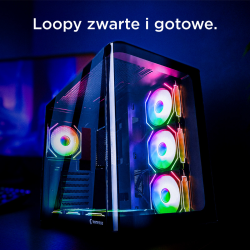Rampage Loopy Obudowa PC akwarium 7x wentylator ARGB... | PartsPC.pl