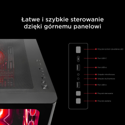 Rampage Loopy Obudowa PC akwarium 7x wentylator ARGB... | PartsPC.pl