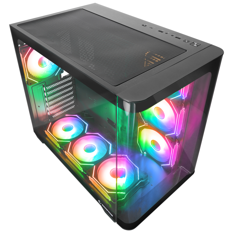 Rampage Loopy Obudowa PC akwarium 7x wentylator ARGB... | PartsPC.pl