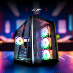 Rampage Loopy Obudowa PC akwarium 7x wentylator ARGB... | PartsPC.pl