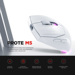 Rampage Prote M5 mysz bezprzewodowa 24000 DPI RGB LED 1K... | PartsPC.pl