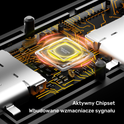 Unitek Kabel przedłużający USB-C 10 Gbps 5m, czarny | PartsPC.pl