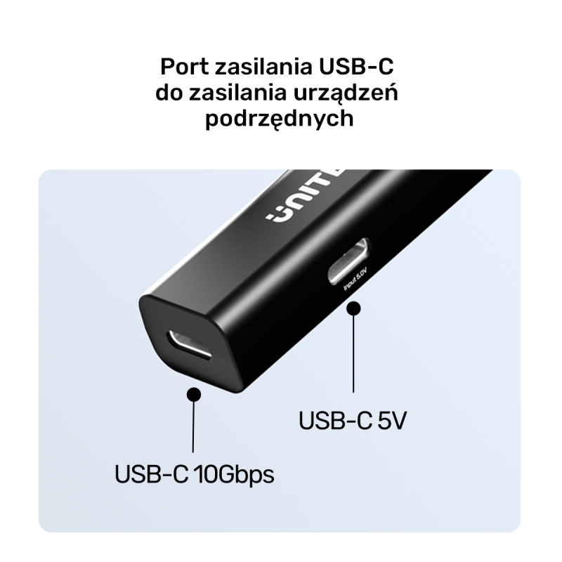 Unitek Kabel przedłużający USB-C 10 Gbps 5m, czarny | PartsPC.pl