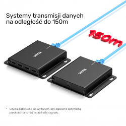 Unitek Przedłużacz USB-C na 4× USB-A przez Ethernet... | PartsPC.pl