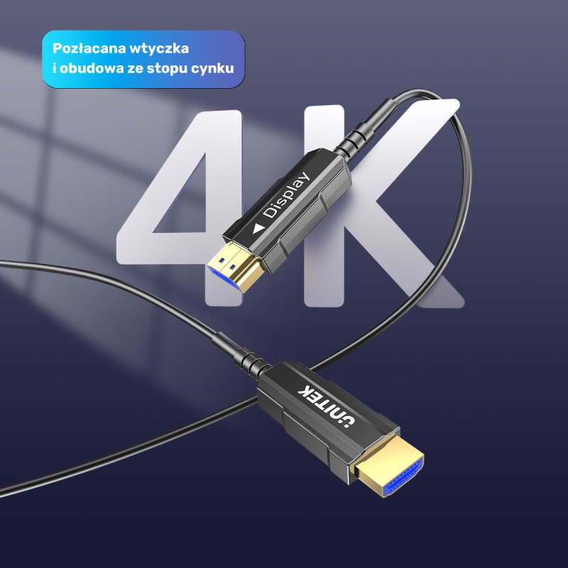 Unitek Kabel optyczny HDMI 2.0 AOC 4K 60Hz 12 m | PartsPC.pl