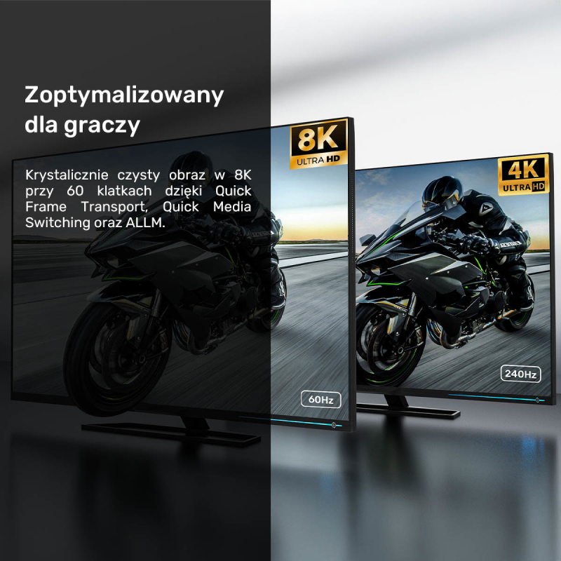 Unitek przewód 8K LUX HDMI 2.1 oplot 8 M | PartsPC.pl