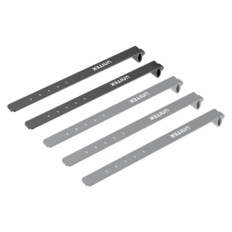 Zestaw silikonowych opasek kablowych czarne/ szare | PartsPC.pl