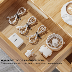 Zestaw silikonowych opasek kablowych czarne/ szare | PartsPC.pl