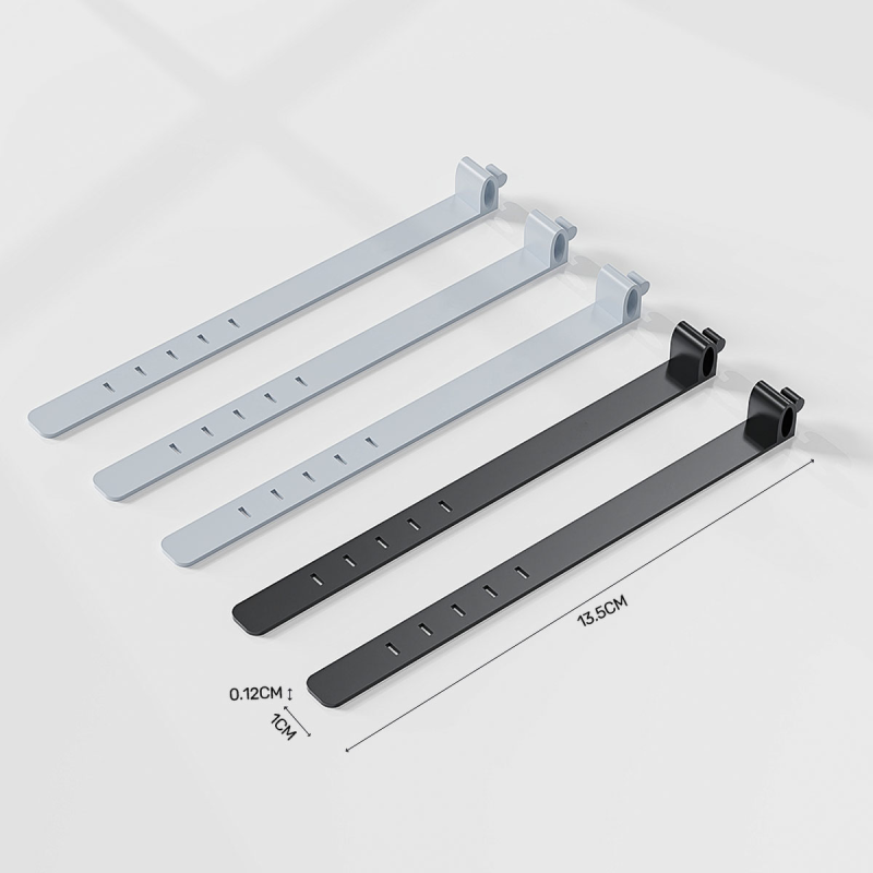 Zestaw silikonowych opasek kablowych czarne/ szare | PartsPC.pl