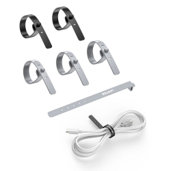 Zestaw silikonowych opasek kablowych czarne/ szare | PartsPC.pl