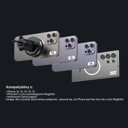 Uchwyt samochodowy Unitek Qi2 - Notebooki akcesoria | PartsPC.pl