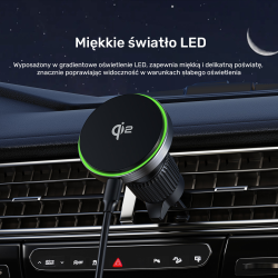 Uchwyt samochodowy Unitek Qi2 - Notebooki akcesoria | PartsPC.pl