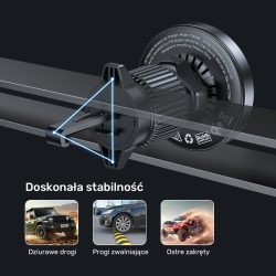 Uchwyt samochodowy Unitek Qi2 - Notebooki akcesoria | PartsPC.pl