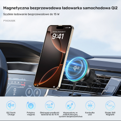 Uchwyt samochodowy Unitek Qi2 - Notebooki akcesoria | PartsPC.pl