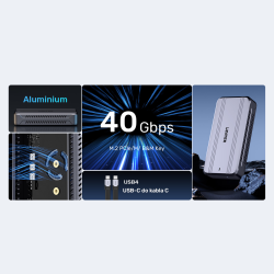 Unitek Aktywnie chłodzona obudowa M2 NvMe SSD USB4 40Gbps | PartsPC.pl