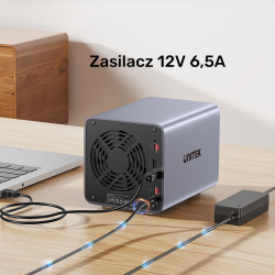 4-dyskowa obudowa RAID  0/1/5/10 / JBOD/ PM Unitek | PartsPC.pl