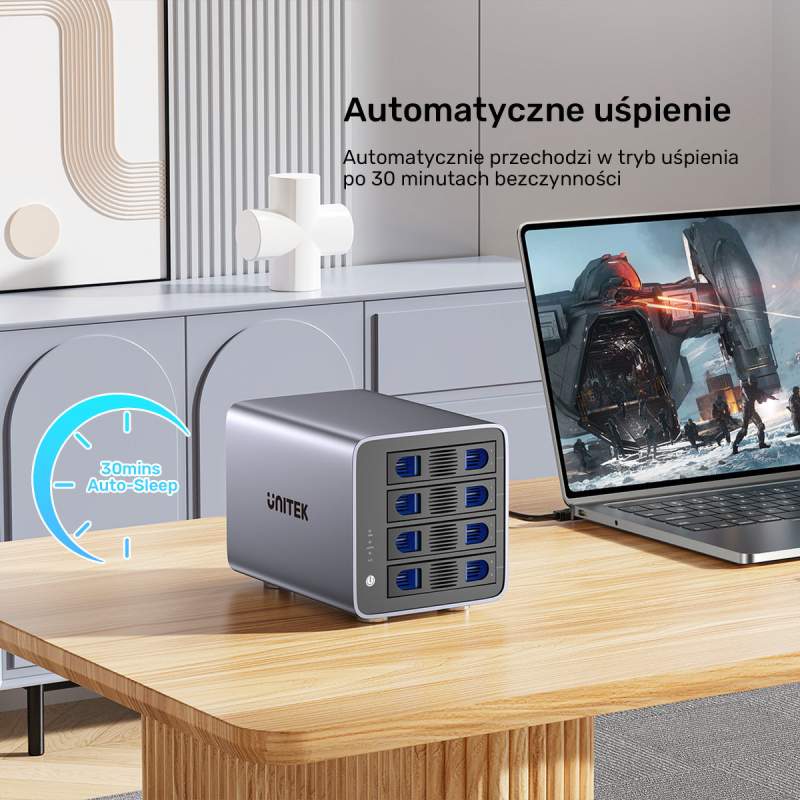 4-dyskowa obudowa RAID  0/1/5/10 / JBOD/ PM Unitek | PartsPC.pl