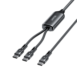 Unitek Kabel 2w1 USB-C PD 100W silikonowy 1,8 m | PartsPC.pl