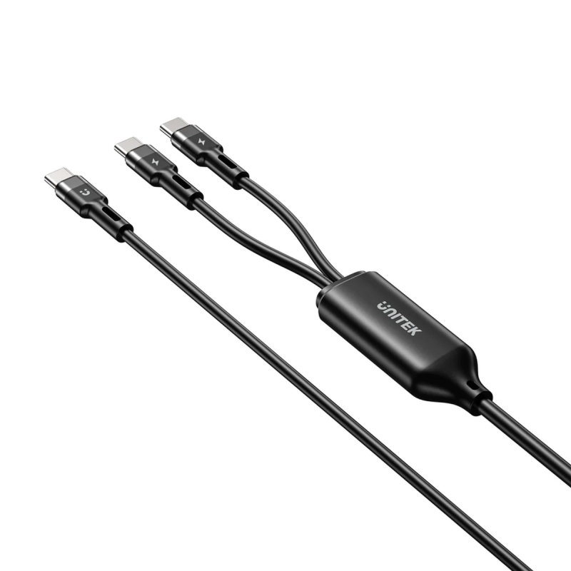 Unitek Kabel 2w1 USB-C PD 100W silikonowy 1,8 m | PartsPC.pl