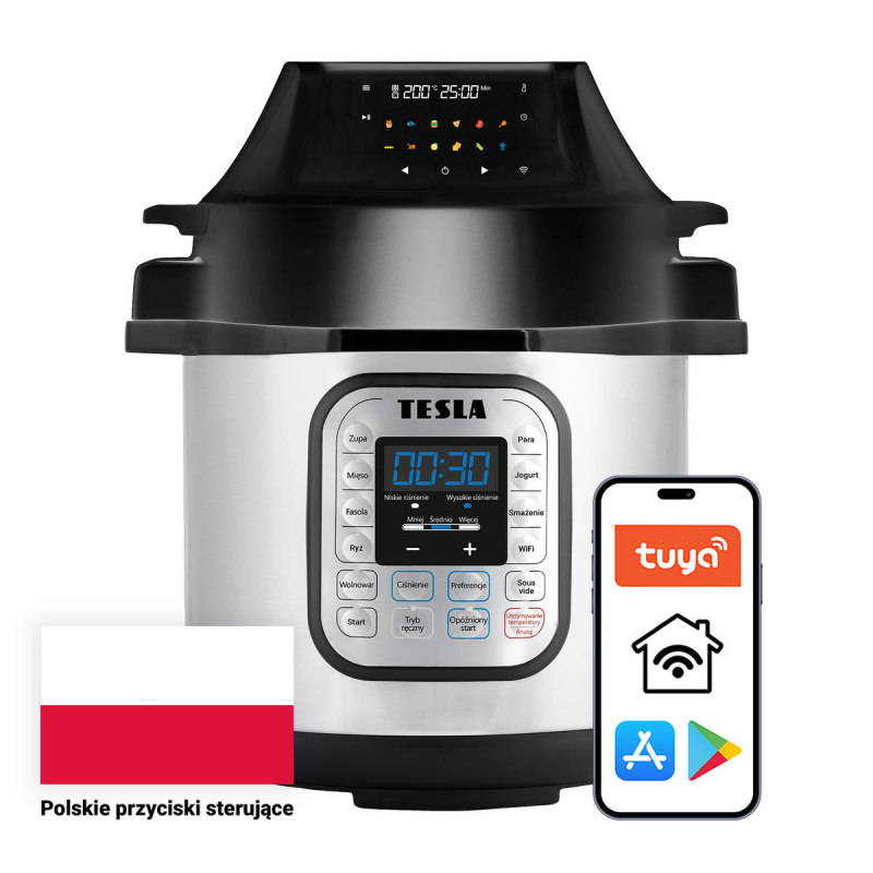 TESLA EliteCook K70 WiFi Duo multicooker 12w1 z funkcją... | PartsPC.pl