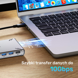Unitek Przełącznik KVM USB-C 10Gbps z HDMI i transferem... | PartsPC.pl