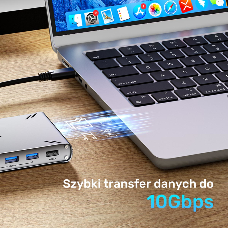 Unitek Przełącznik KVM USB-C 10Gbps z HDMI i transferem... | PartsPC.pl