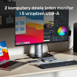 Unitek Przełącznik KVM USB-C 10Gbps z HDMI i transferem... | PartsPC.pl