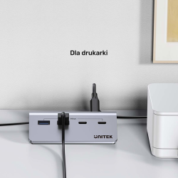 Unitek Hub alumininiowy USB-A/USB-C z 4 portami 5Gbps | PartsPC.pl