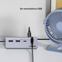 Unitek Hub alumininiowy USB-A/USB-C z 4 portami 5Gbps | PartsPC.pl