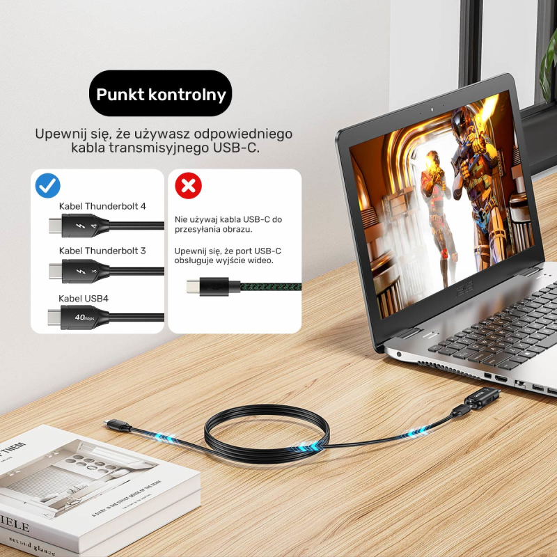 Adapter z HDMI do USB-C HDR/HDCP/ 4K 60Hz Unitek | PartsPC.pl