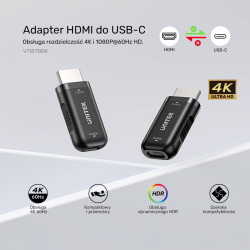 Adapter z HDMI do USB-C HDR/HDCP/ 4K 60Hz Unitek | PartsPC.pl