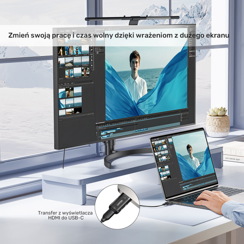 Adapter z HDMI do USB-C HDR/HDCP/ 4K 60Hz Unitek | PartsPC.pl