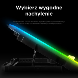 Rampage FREEZ Podstawka chłodząca pod laptop 9-17'' RGB... | PartsPC.pl