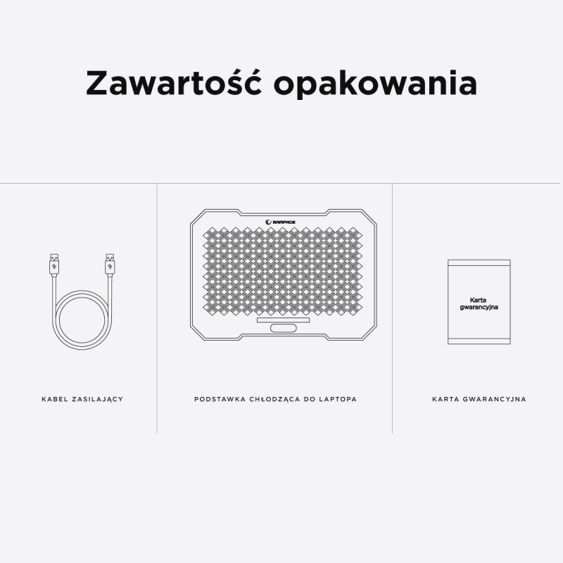 Rampage FREEZ Podstawka chłodząca pod laptop 9-17'' RGB... | PartsPC.pl