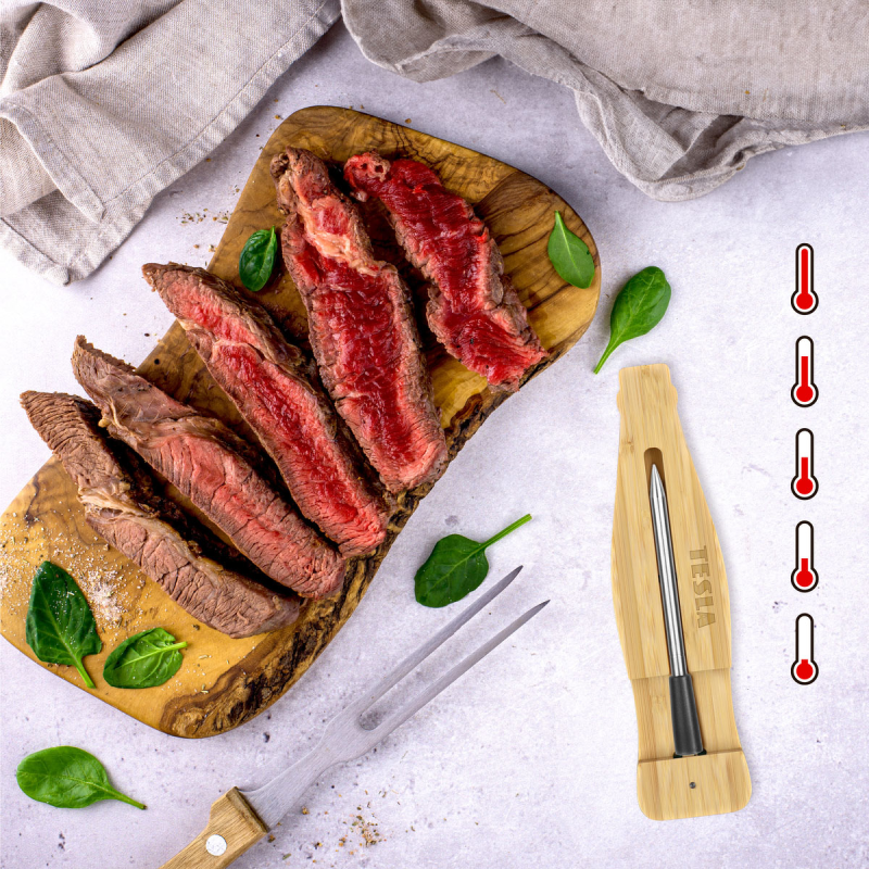 Tesla Cook BBQ 200 termometr do mięsa z sondą, Bluetooth... | PartsPC.pl