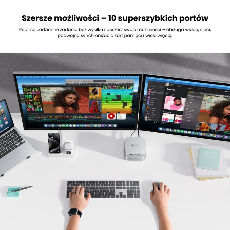 Orico Stacja dokująca do MacMini M4, USB-C 10 Gbps, z... | PartsPC.pl