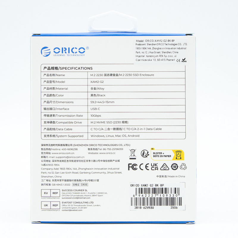 Orico Obudowa na dysk M.2 NVMe 2230, USB-C 10 Gbps... | PartsPC.pl