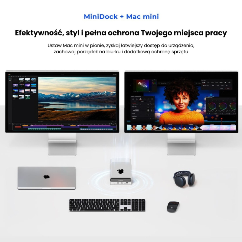 Orico Stacja dokująca do MacMini M4, USB-C 10 Gbps, z... | PartsPC.pl