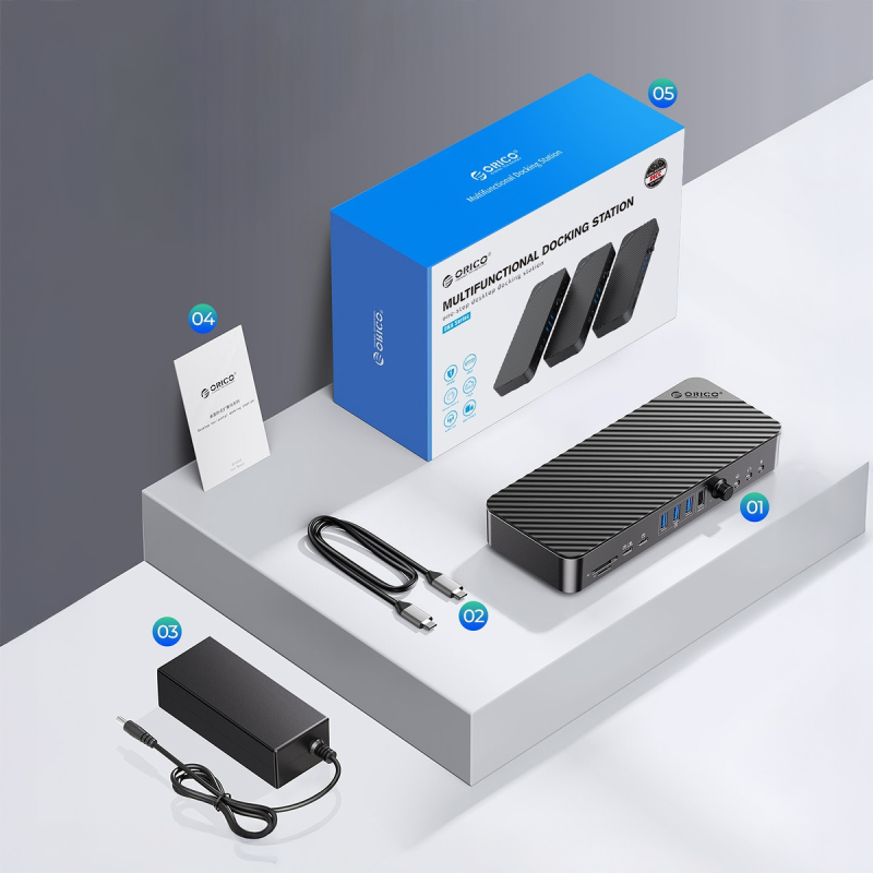 Orico Stacja dokująca USB-C 10 Gbps, 2x DP 4K, HDMI 4K... | PartsPC.pl