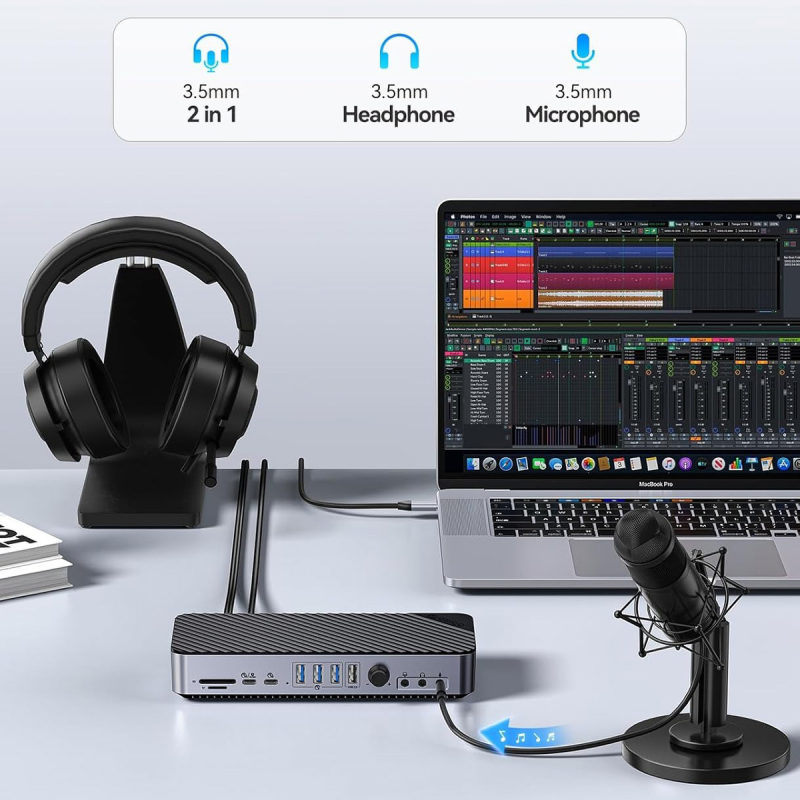 Orico Stacja dokująca USB-C 10 Gbps, 2x DP 4K, HDMI 4K... | PartsPC.pl